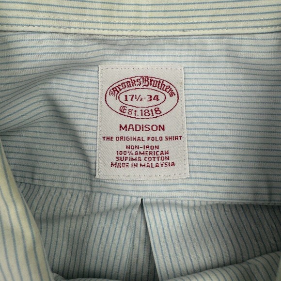 Brooks Brothers Mens Button Down Dress Shirts Lot of 2 Madison 17.5 - 34 - Picture 7 of 12
